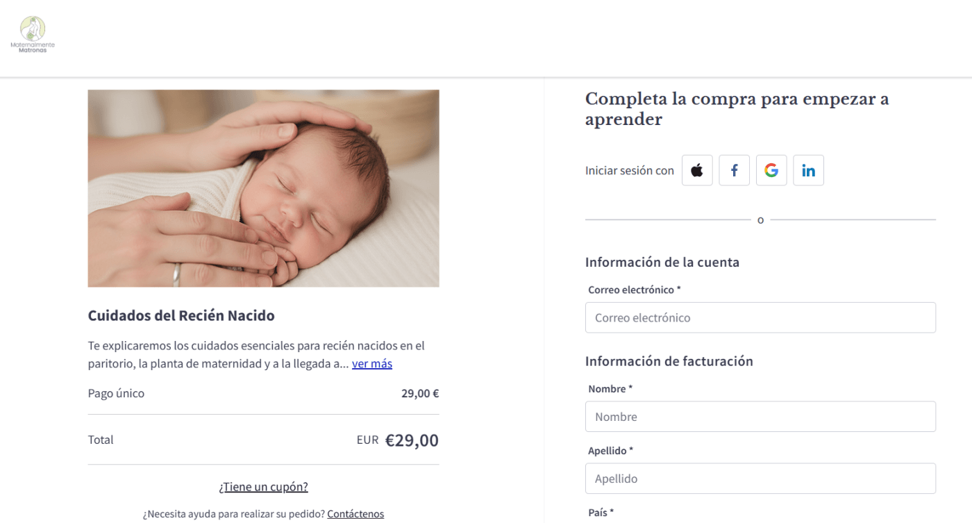 Curso Online cuidados del recién nacido