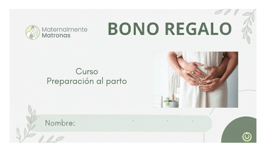 Tarjeta bono regalo de preparacion al parto de Maternalmente Matronas en Valencia