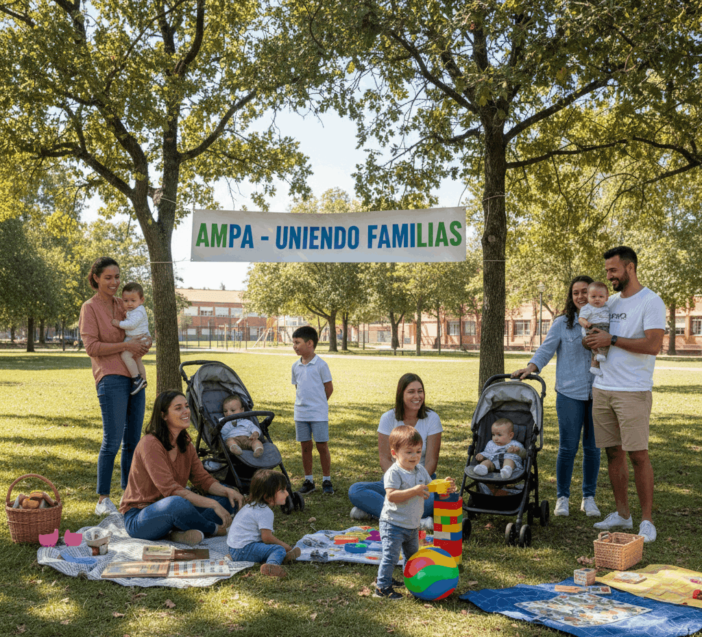 Familias participando en curso de primeros auxilios para escuelas infantiles en Valencia